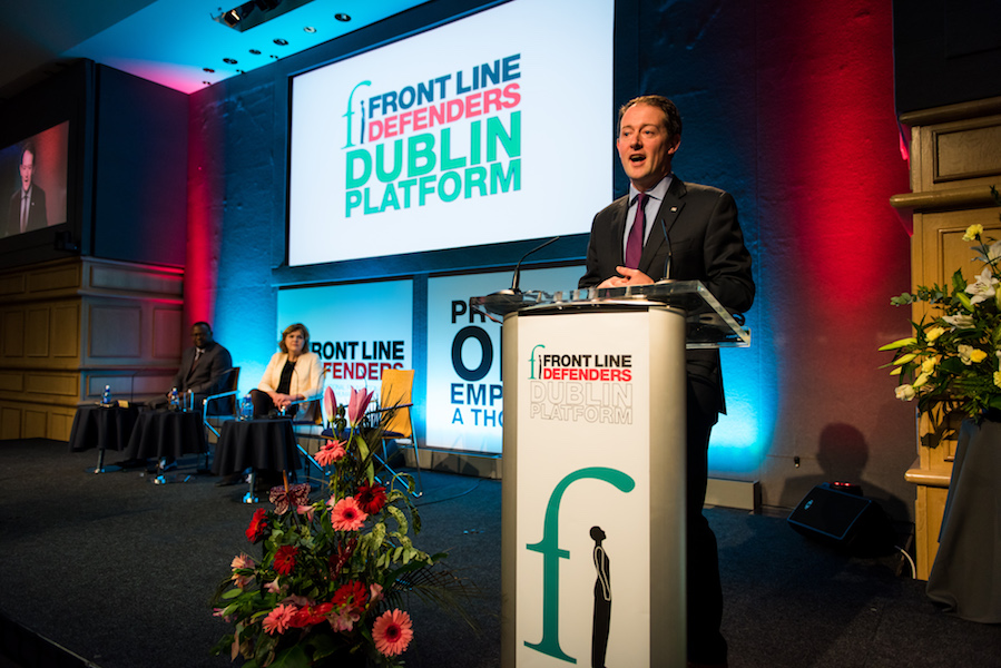 Minister Seán Sherlock speaking at 2015 Dublin Platform