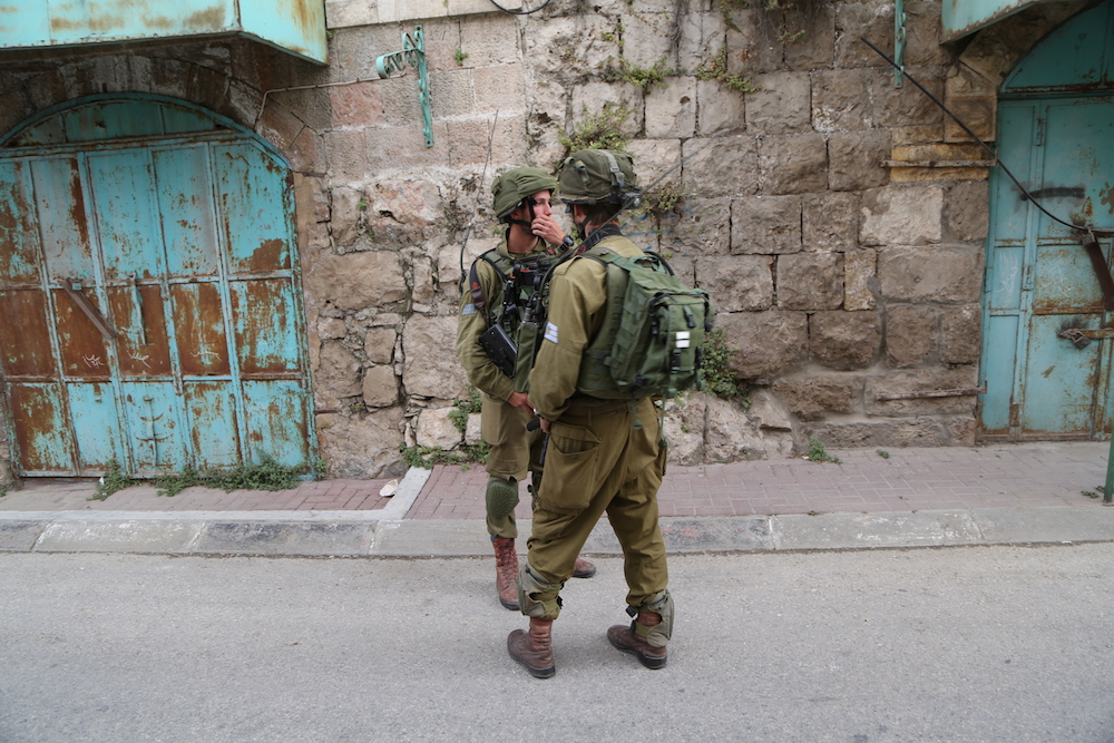 Israeli Soldiers Patrolling Streets of Old City in Hebron