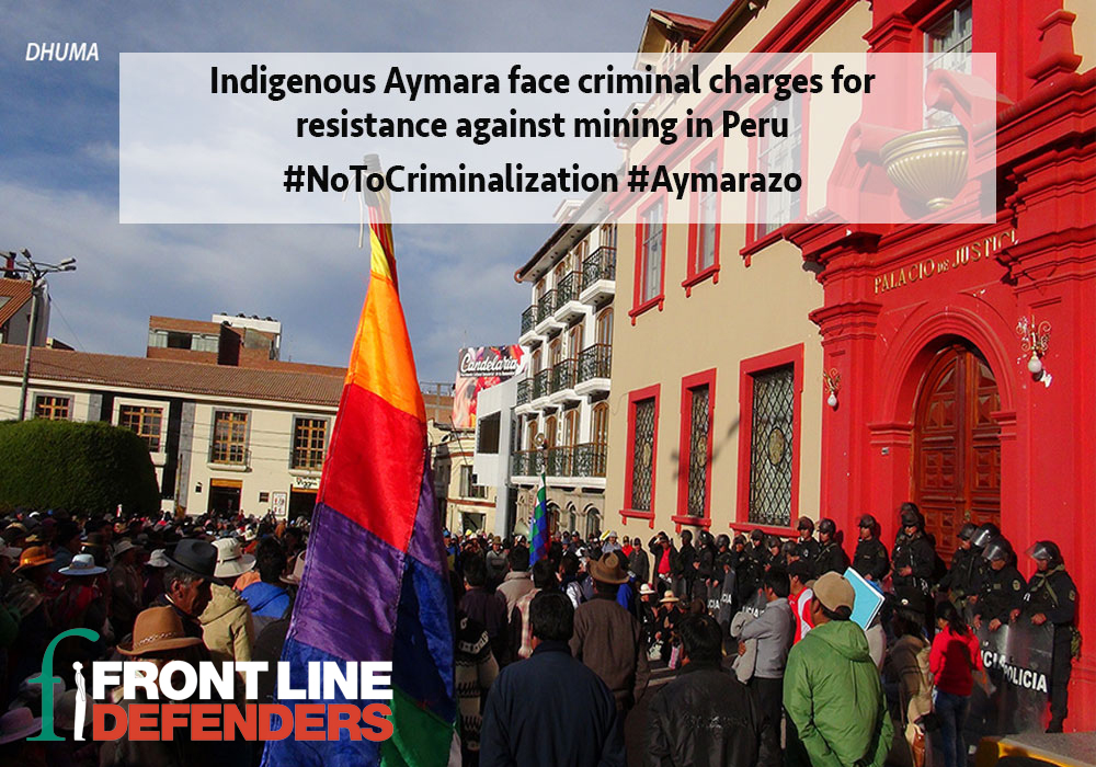 Aymara community leaders on trial Front Line Defenders