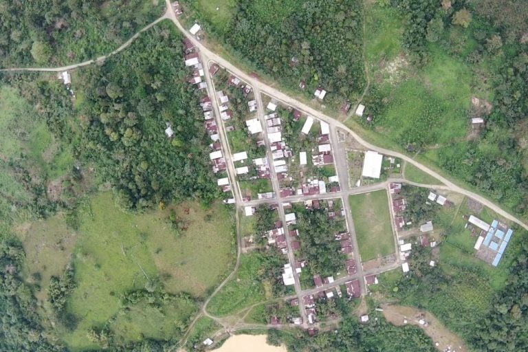 Aerial photo of the Barranquilla San Javier Commune in Ecuador