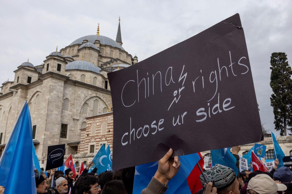 Uyghur protest in Istanbul against China's human rights violations
